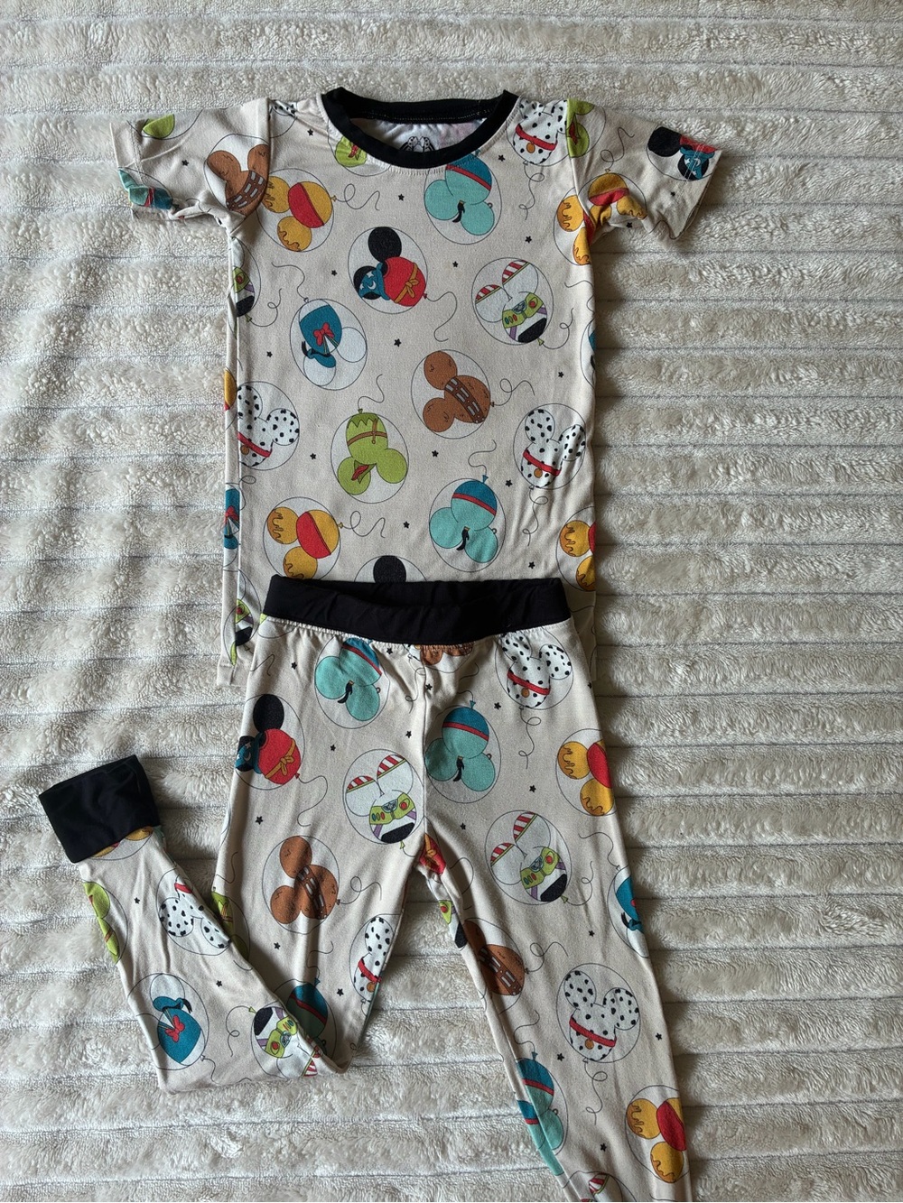 Magical Mommas 18-24M Bamboo Mickey Balloon Pajamas Disney 2 Piece PJ Set
